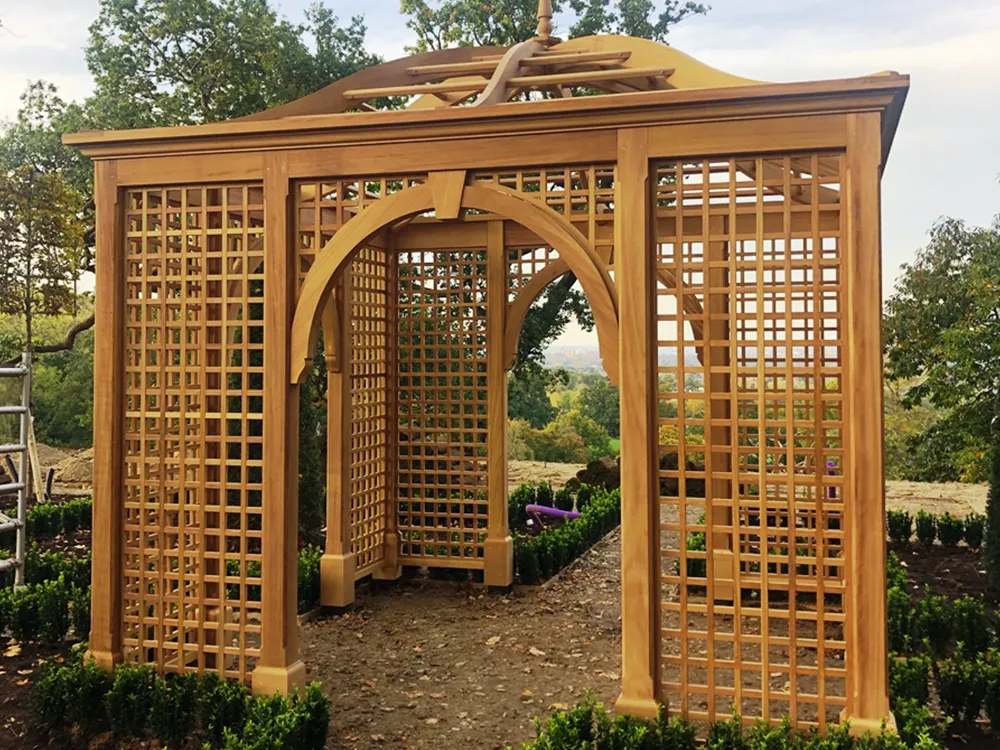 wooden arbour